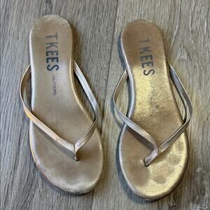 TKEES Gold Glitter Sandals
